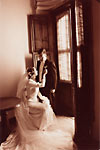 los novios en sepia